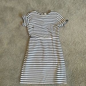 Striped Ponte Knit Dress